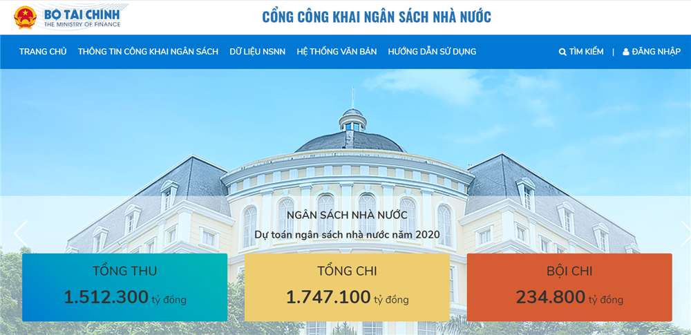Chính thức vận hành Cổng Công khai Ngân sách nhà nước