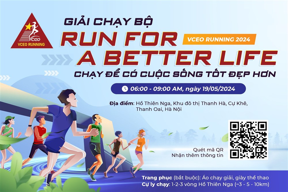 Giải chạy bộ VCEO Running 2024 sắp diễn ra: RUN FOR A BETTER LIFE - Chạy để có cuộc sống tốt đẹp hơn