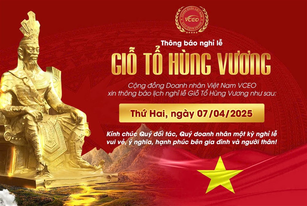 Thông báo lịch nghỉ lễ Giổ Tổ Hùng Vương 2025