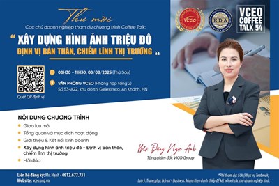 VCEO Coffee talk 54: Xây dựng hình ảnh triệu đô - Định vị bản thân, chiếm lĩnh thị trường 