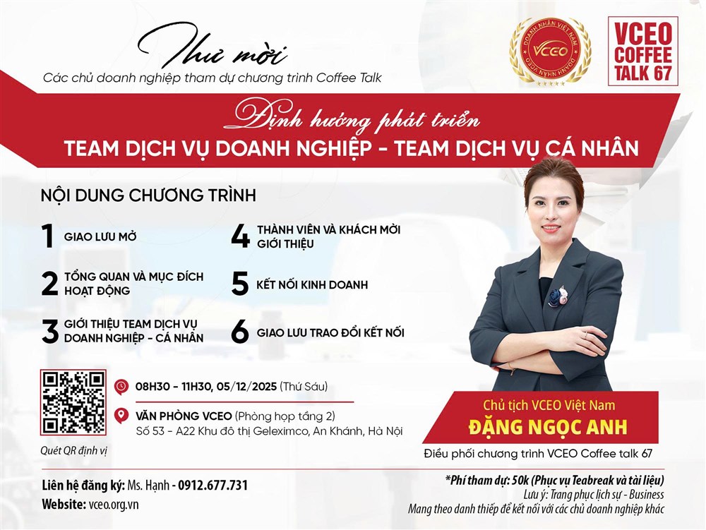 VCEO Coffee talk 67: Định hướng phát triển team dịch vụ doanh nghiệp - Team dịch vụ cá nhân