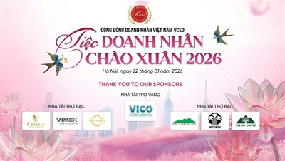 VCEO gửi lời tri ân sâu sắc tới khách mời, doanh nhân, đối tác và nhà tài trợ sự kiện Tiệc Doanh nhân Chào Xuân 2026