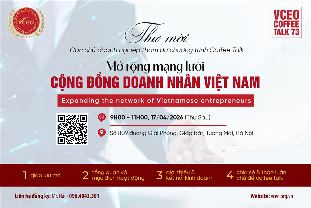 VCEO Coffee Talk 73: Mở rộng mạng lưới cộng đồng Doanh nhân Việt Nam