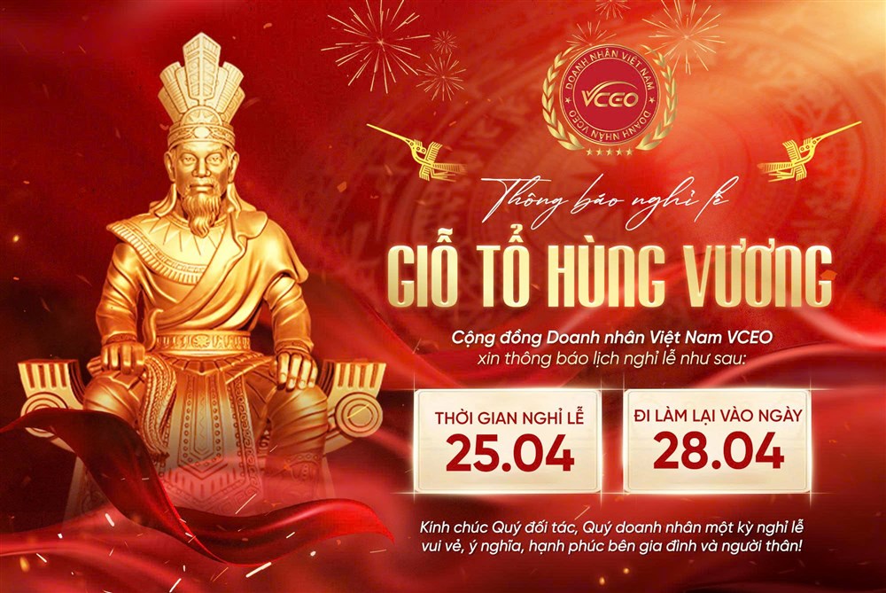 Thông báo lịch nghỉ lễ Giỗ Tổ Hùng Vương năm 2026