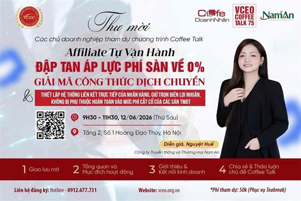 VCEO Coffee talk 75: Affiliate Tự Vận Hành - Đập Tan Áp Lực Phí Sàn về 0%