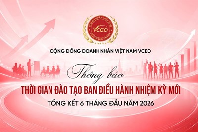 VCEO Thống báo: Đào tạo Ban Điều Hành nhiệm kỳ mới - Tổng kết hết 6 tháng đầu năm 2026