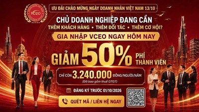 VCEO ưu đãi 50% phí thành viên: Cơ hội gia nhập mạng lưới doanh nhân uy tín và hiệu quả