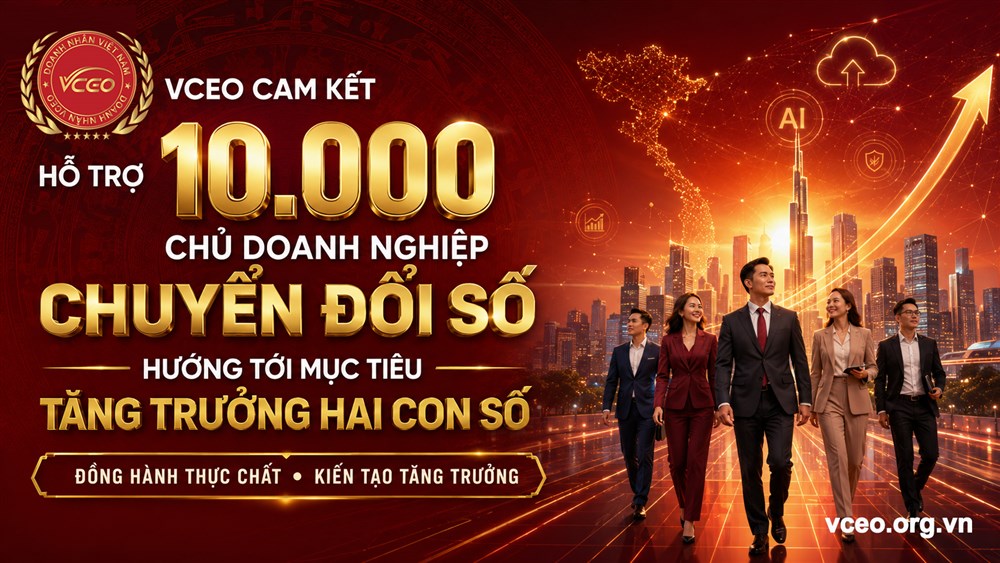 VCEO cam kết hỗ trợ 10.000 chủ doanh nghiệp chuyển đổi số, hướng tới mục tiêu tăng trưởng hai con số